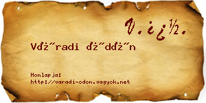 Váradi Ödön névjegykártya